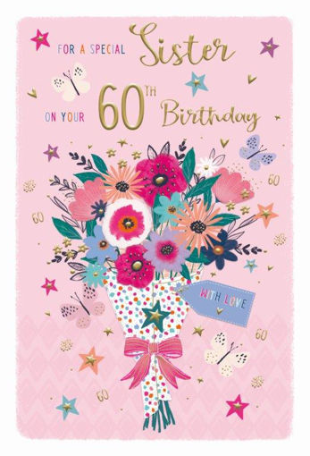 Picture of FOR A SPECIAL SISTER ON YOUR 60TH BIRTHDAY CARD